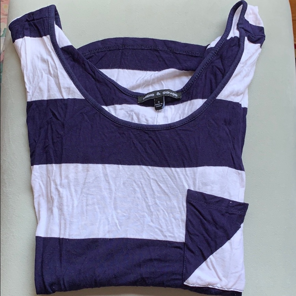 Blue & White Striped Top - Picture 5 of 10